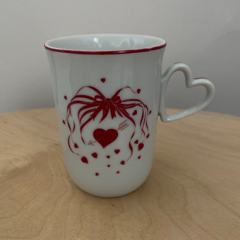 ⚡️SALE Vintage Lego Japan Valentine’s Hearts Coffee /Tea Mug With Heart Handle